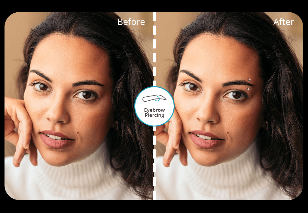 eyebrow piercing filter cover