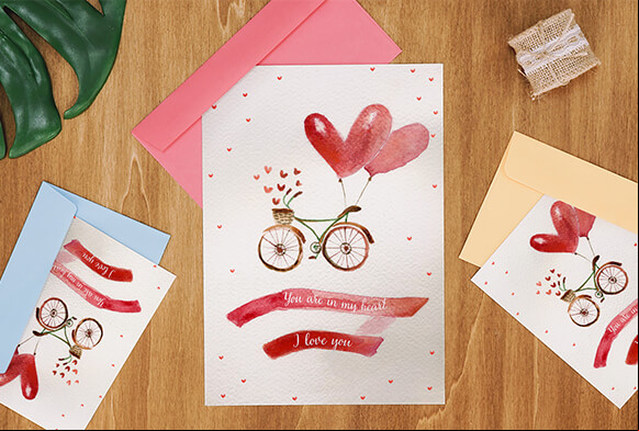 Valentinstag Kartenvorlagen kostenlos